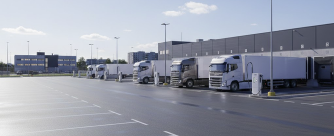 Laaddepot elektrische vrachtwagens